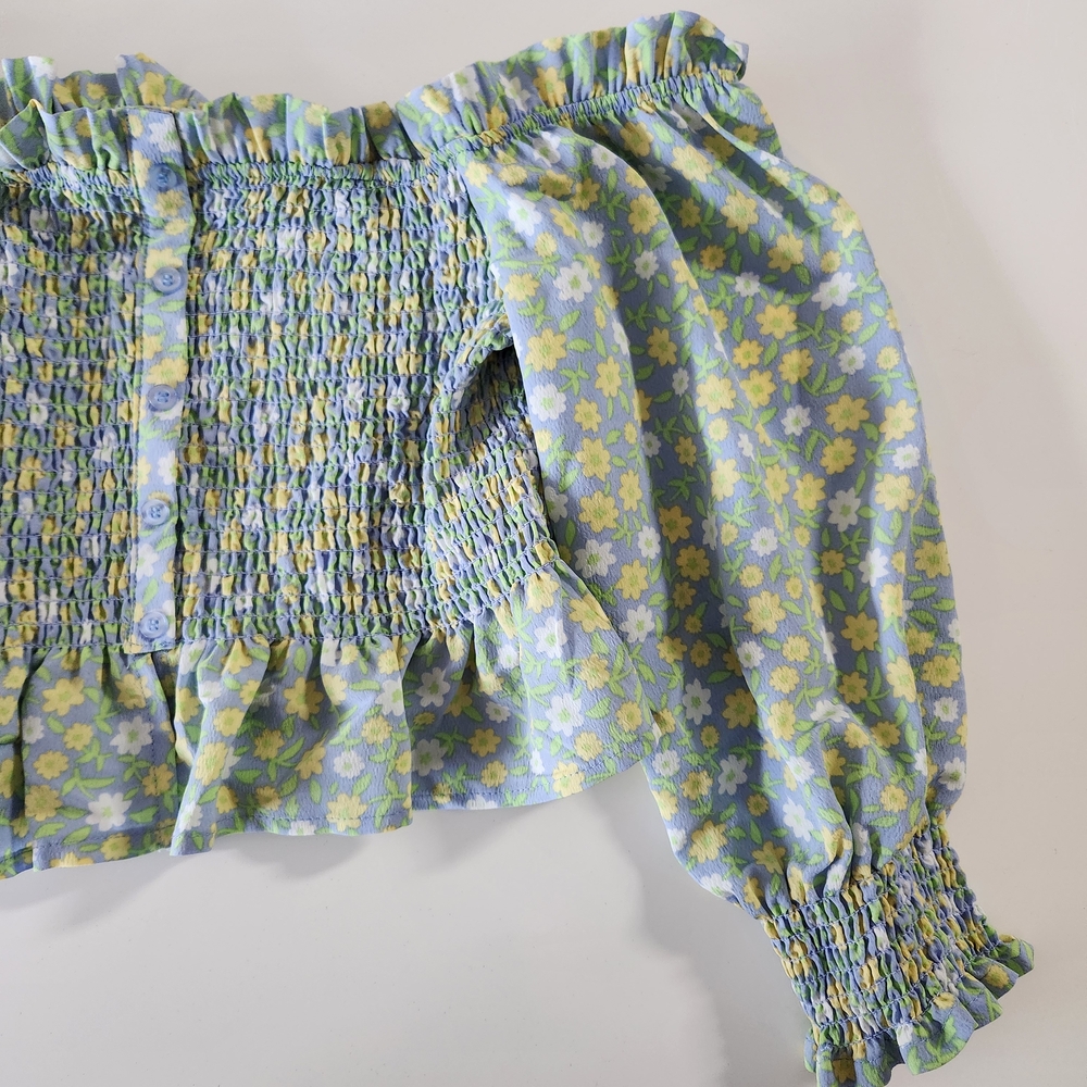 F21 Floral Off-Shoulder Crop Top